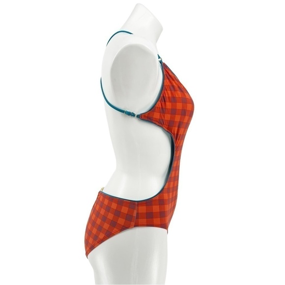 Marc By Marc Jacobs Red and Blue Checkered One Piece Swimsuit - Picture 2 of 15